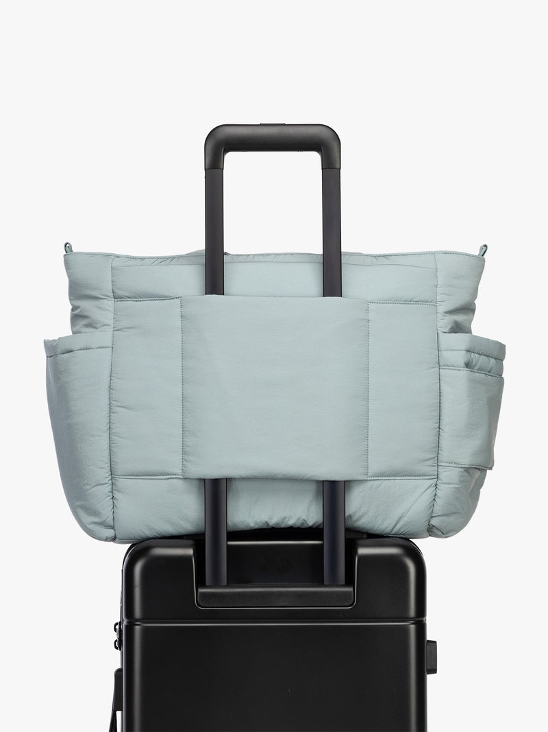 CALPAK Diaper Tote bag in light blue BLUEBELL with trolley sleeve