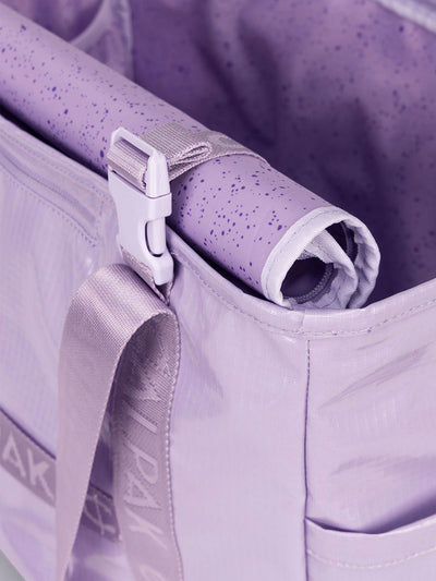 CALPAK terra 35L water resistant tote bag with rollable way top in purple amethyst