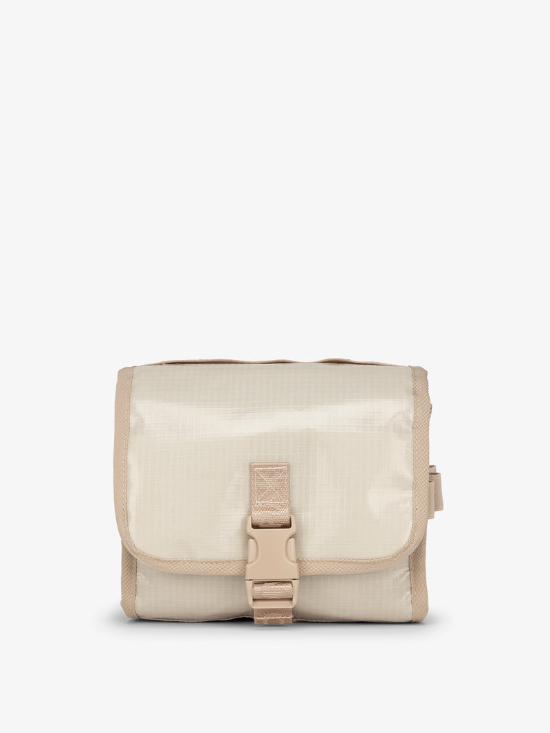 CALPAK Terra Hanging Toiletry Bag in white sands