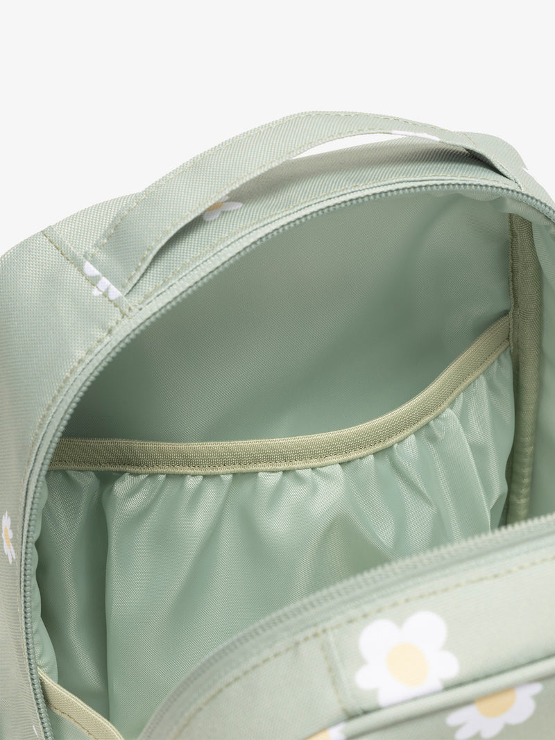 CALPAK The Everything Cube with multiple interior pockets and water resistant lining in daisy