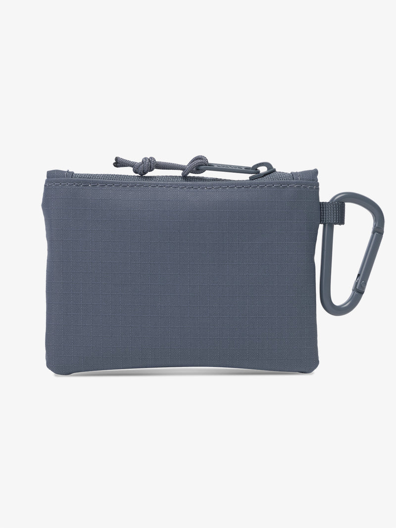 CALPAK Terra Clippable Card Pouch in blue Matte Indigo back view