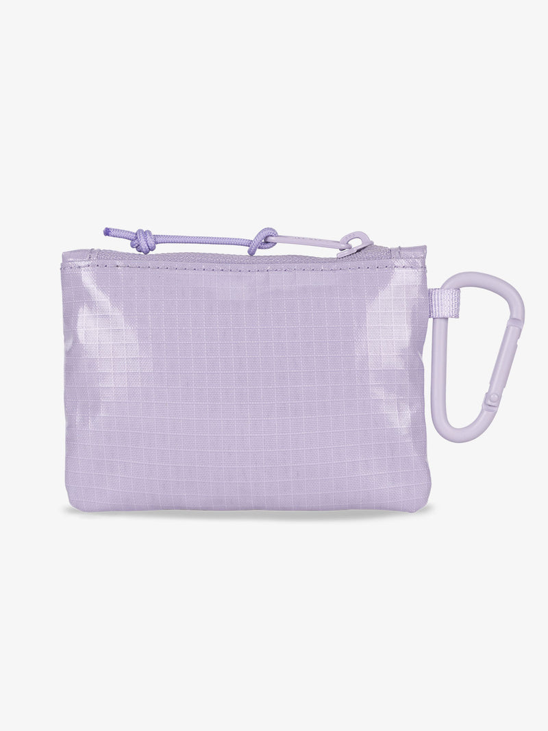 CALPAK Terra Clippable Card Pouch in purple lavender Amethyst back side