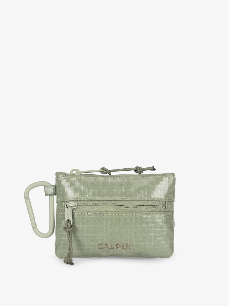 CALPAK Terra Clippable Card Pouch in olive green Juniper