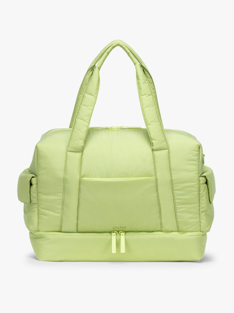 CALPAK Weekender Duffel in light green Lime