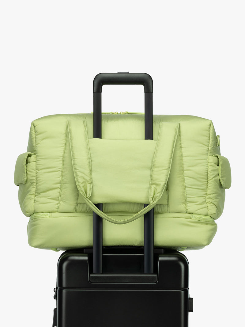 CALPAK Weekender Duffel trolley sleeve in light green Lime