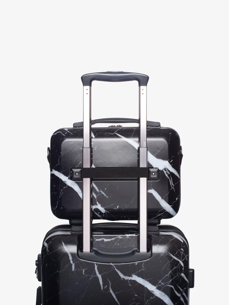 CALPAK Ambeur midnight marble travel vanity case with trolley sleeve