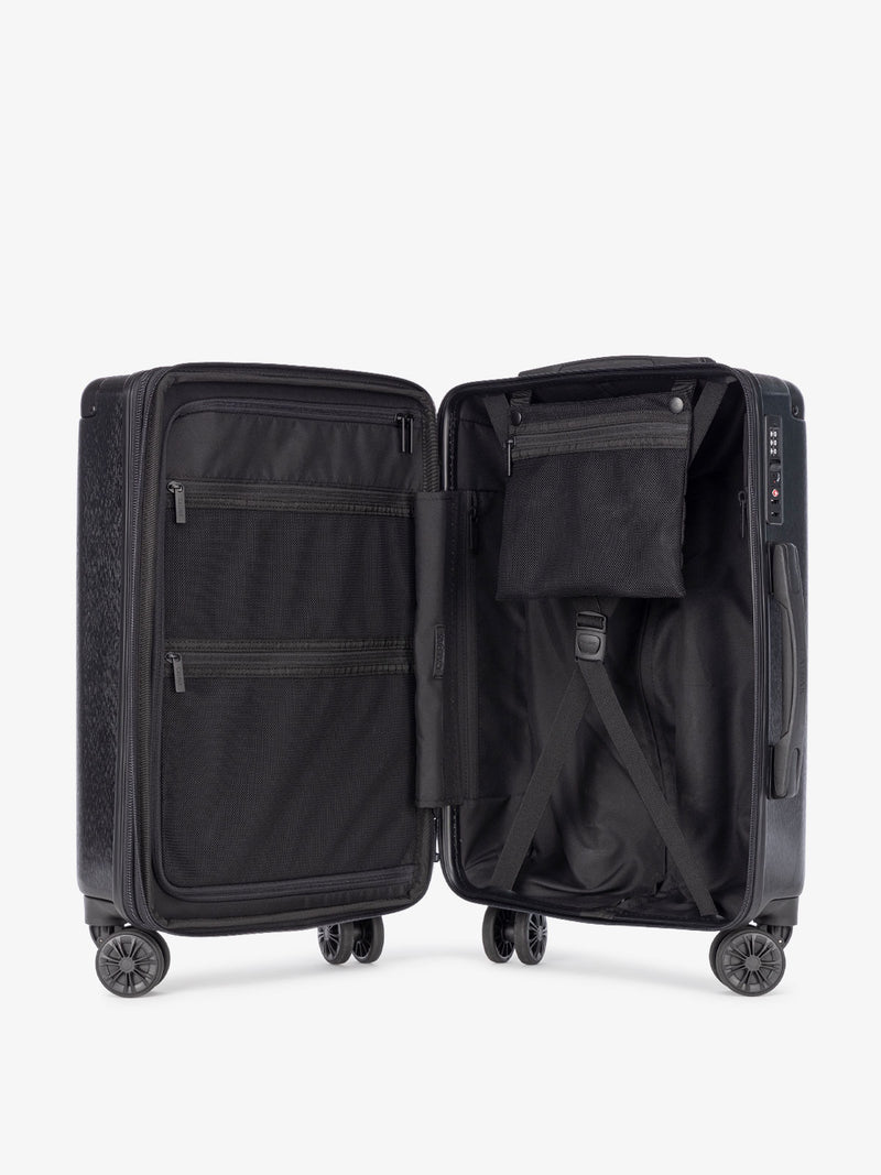 ambeur black carry on interior