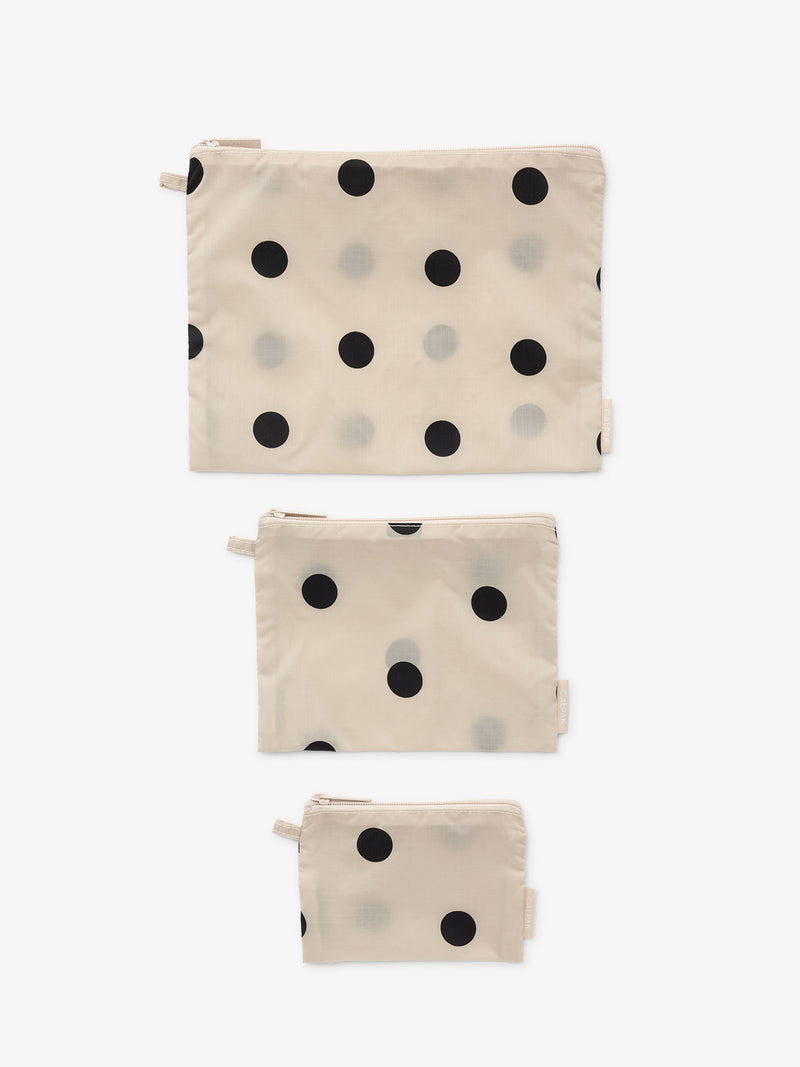 CALPAK Set of small bags for storage and travel in polka-dot