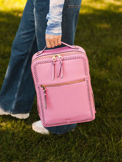 Kaya laptop backpack for women in pink guava