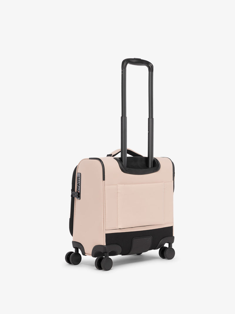 CALPAK Luka mini soft suitcase with 360 spinner wheels and trolley sleeve light pink