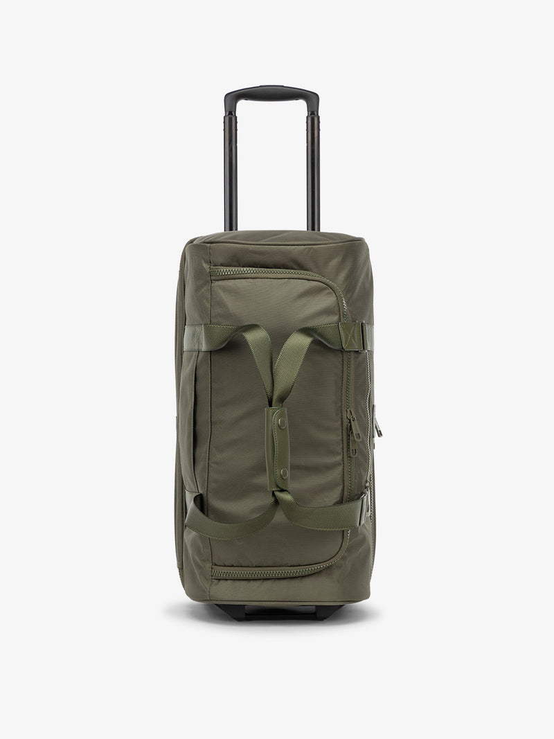 CALPAK Stevyn Rolling Duffle 22-inch bag in moss