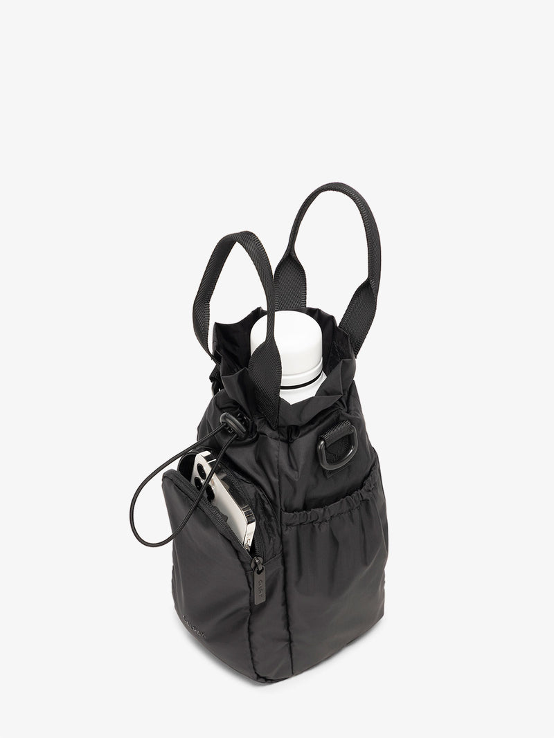 water bottle bag in black