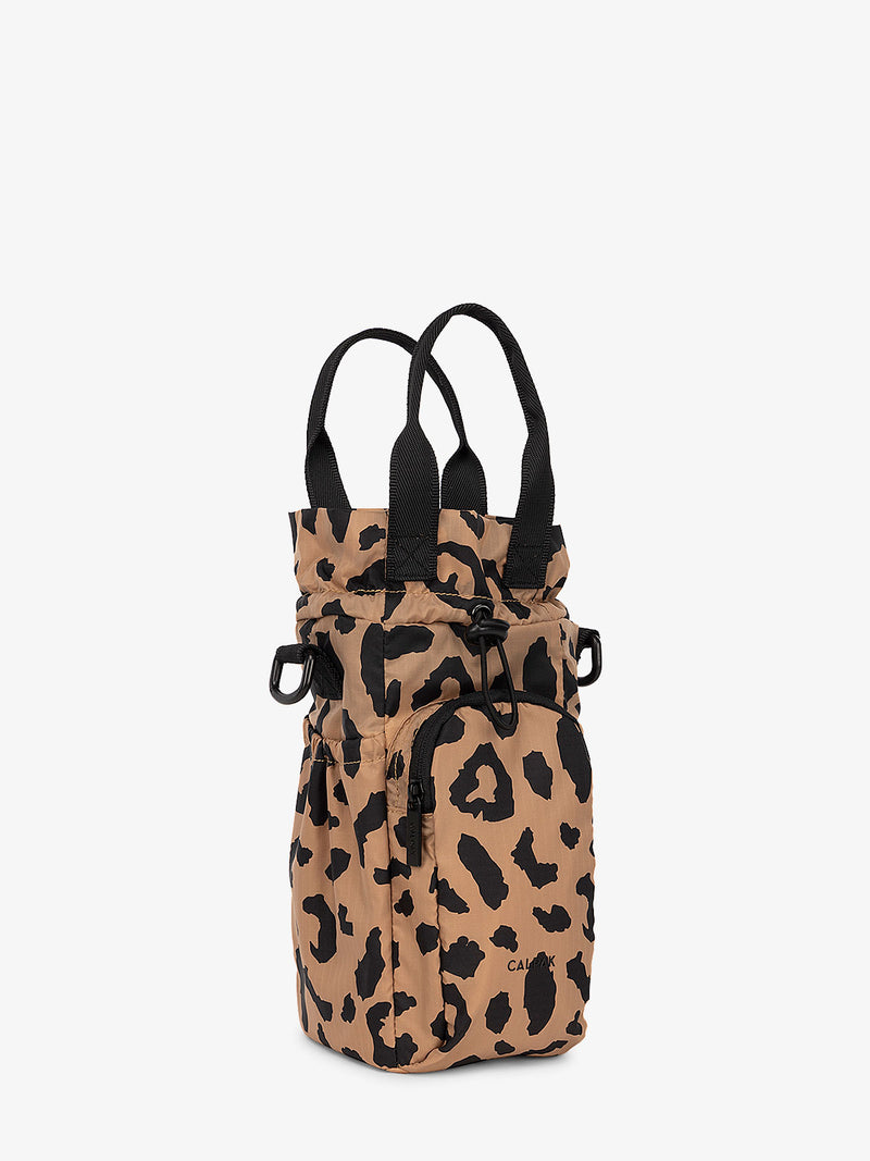 water bottle holder for walking in cheetah