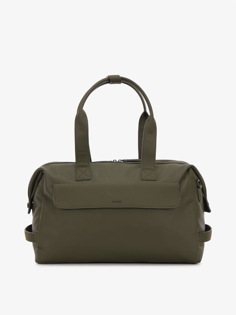 green moss CALPAK Hue duffel bag